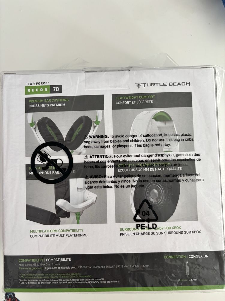 Casti PC Turtle Beach Recon 70, 40mm, negru, 3.5mm, Xbox
