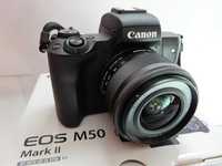 Нов Canon М50 mark II + 15-45mm (Made in Japan)