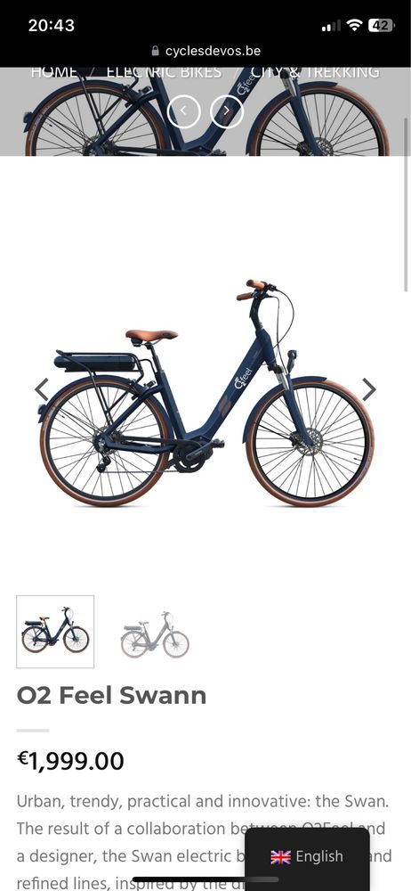 Bicicleta electrica O2 Feel Swann