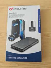 Калъф Cellularline - Book Clutch, за Samsung Galaxy S20, черен