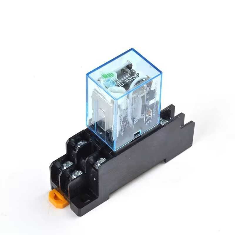 Реле и/или цокъл с Бобина 12VDC/220VAC, Контакти 2НО+2НЗ, Ток 5А, 4001