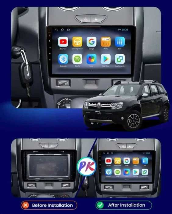 Navigatie Android Dacia Duster 2012-2020 , Carplay