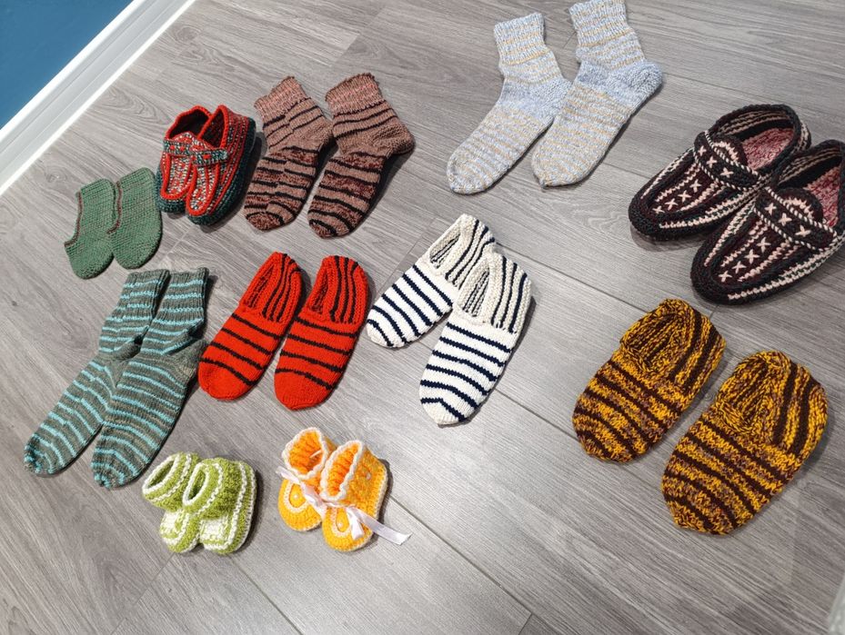 Вязаные шерстяные носки для мужчин большемер