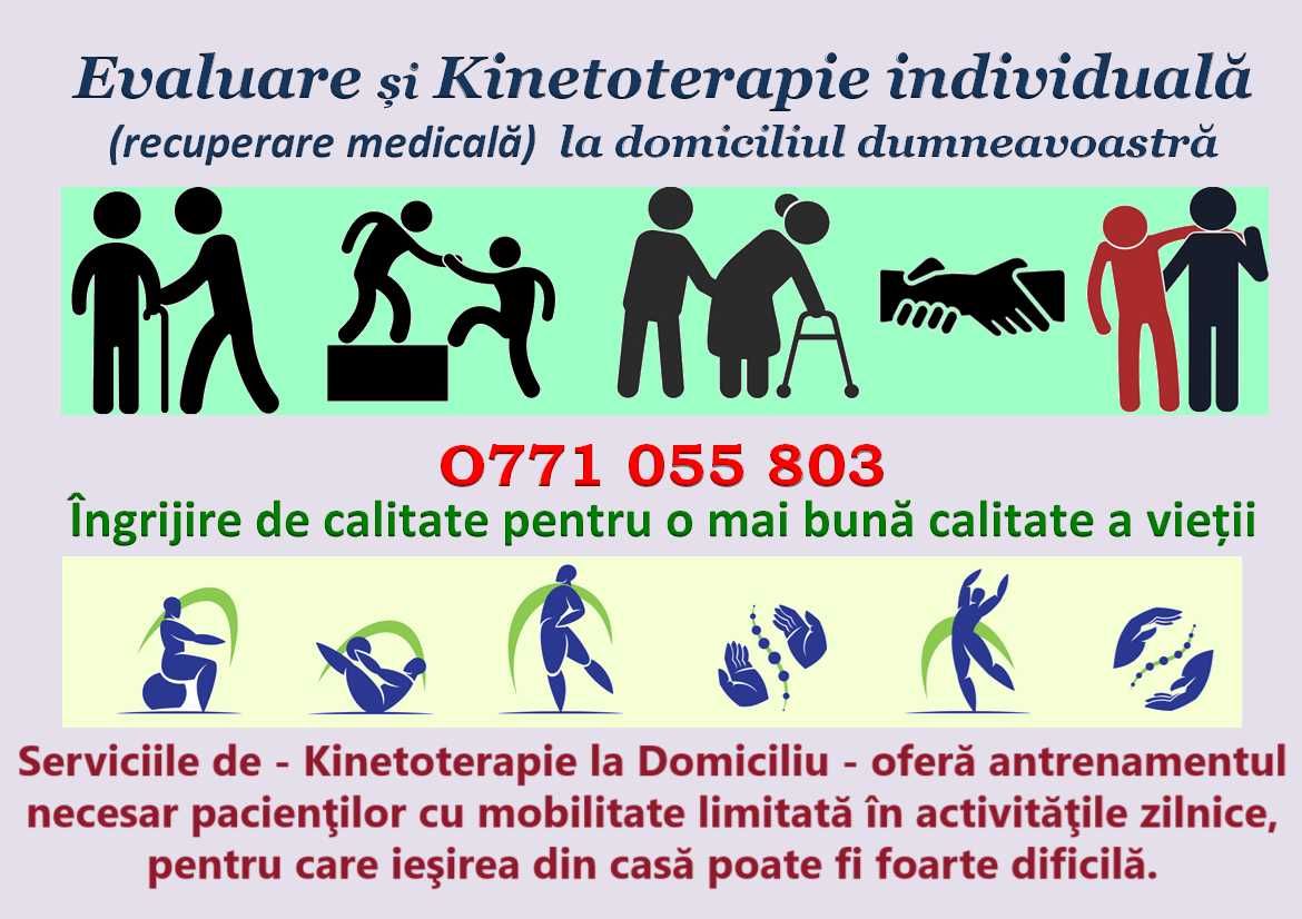 Kinetoterapie individuală  la domiciliul pacientului