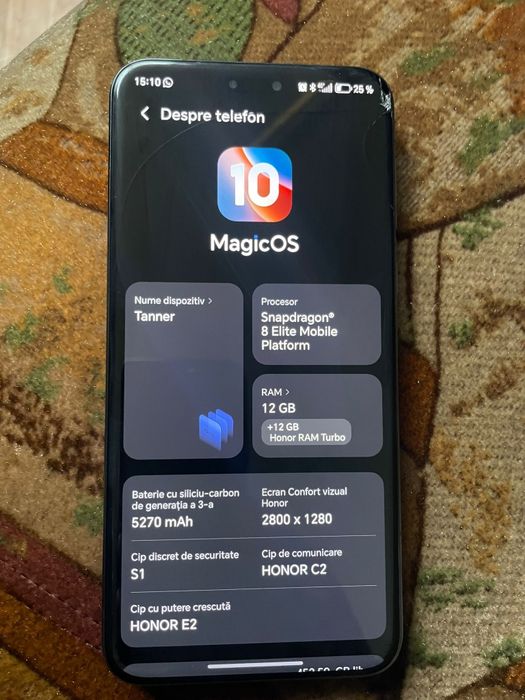Vând honor magic 7 pro la cutie probleme sticlă spartă dreapta sus