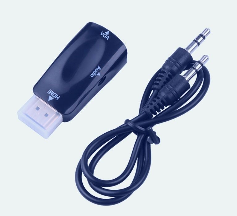 Переходник HDMI-VGA+Audio для видеокарт, XBox, PS3, PS4, проекторов