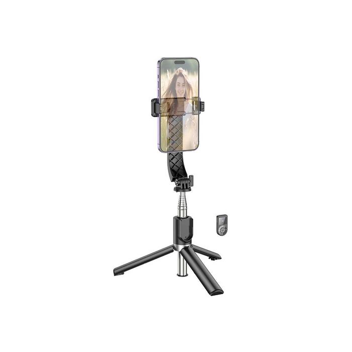 Suport Stand, tip Selfie telefon, 2 in 1, Telescopic cu telecomanda BT