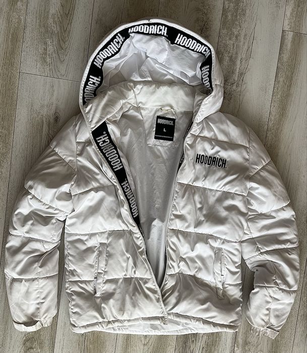 Geacă Puffer Hoodrich Infield Taped Logo (Alb/Negru) - Model rar