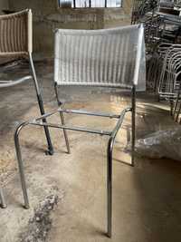 Тръбни столове с ратанов гръб