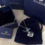 Lantisor/Colier Swarovski Blue Swan Big