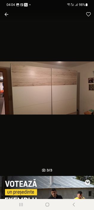 Mobilă dresing pe șină