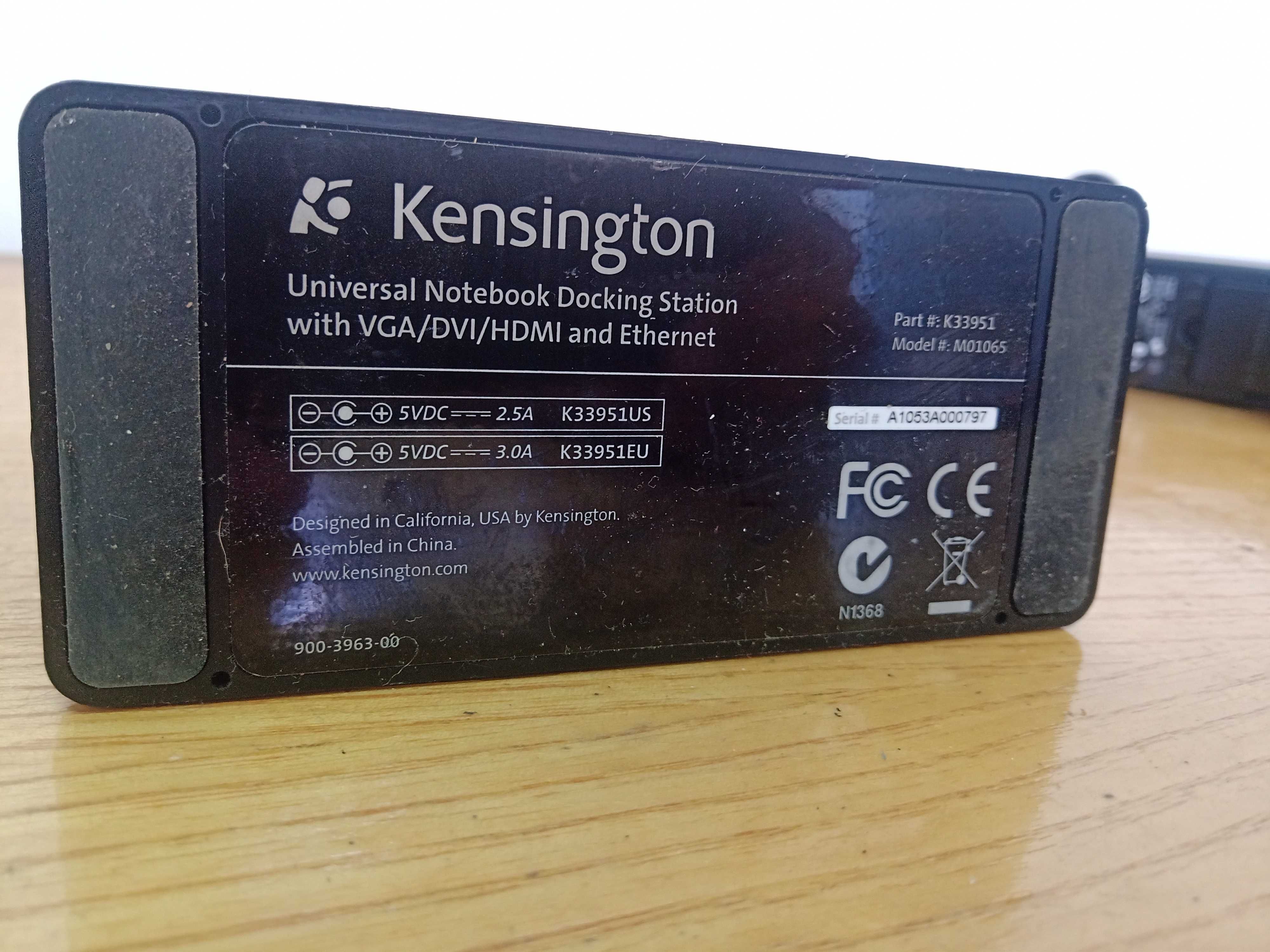 Kensington Universal Notebook Docking Station with DVI and Ethernet
