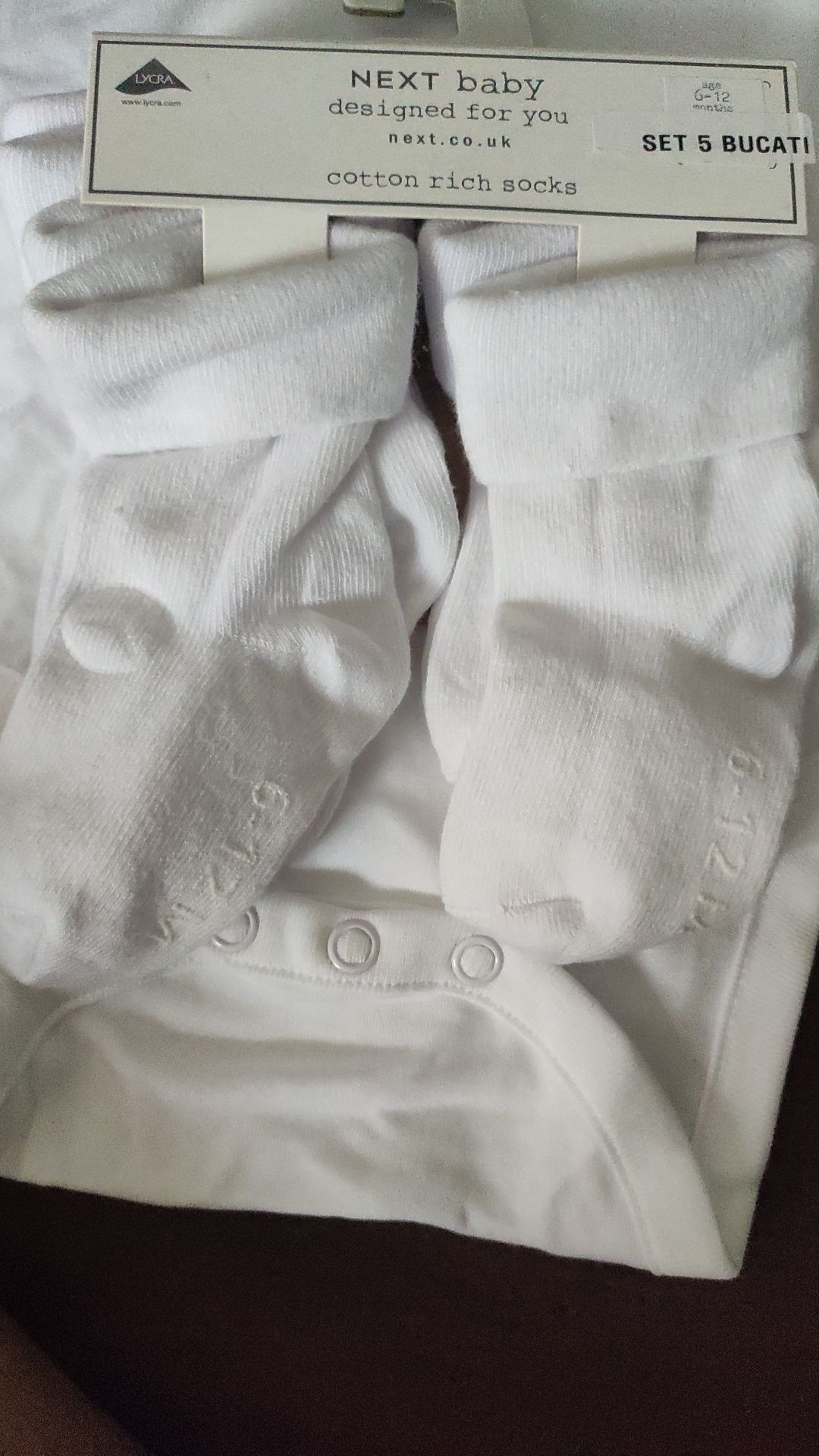 Set unisex basic bebelusi 6-9 luni bumbac plin next nou