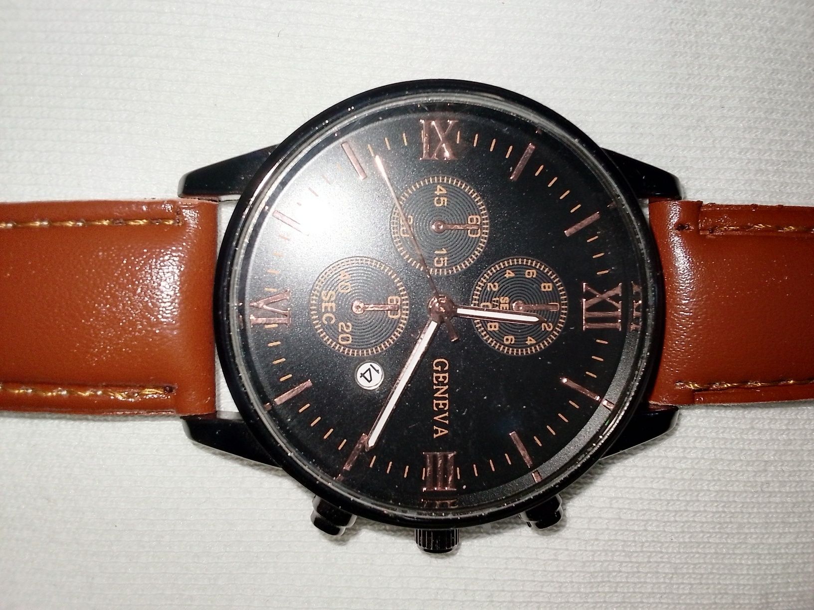 Geneva ceas barbatesc set ( maro și negru )