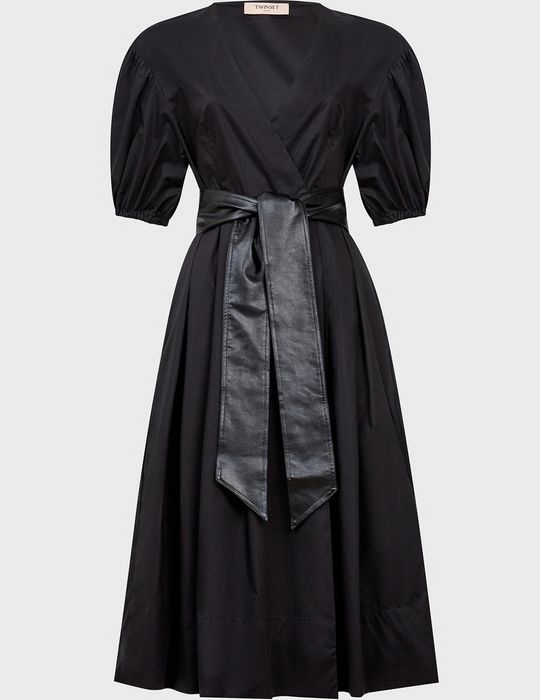 Рокля Twinset с колан лак,размер 44 М/L 46/L,нова с етикет!