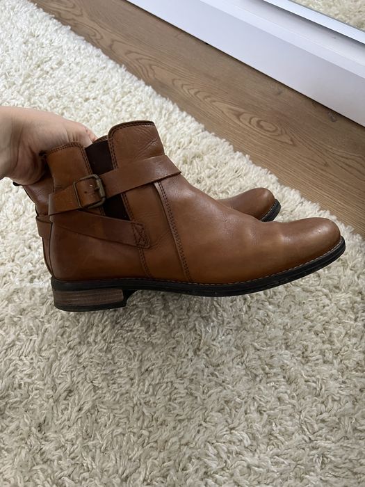 Cizme/ Botine Piele dama maro, marimea 39 5th avenue