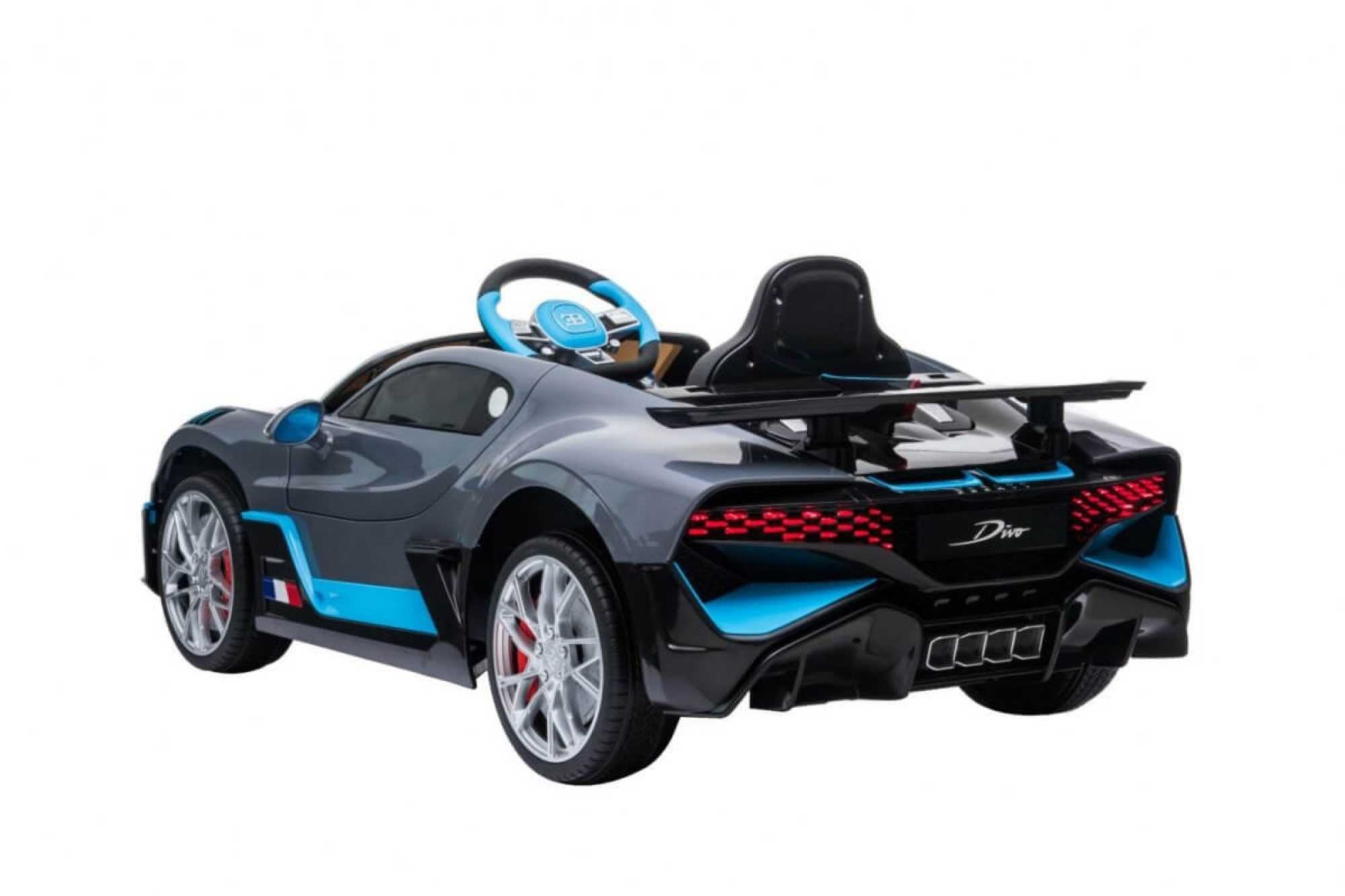 Masinuta electrica copii 1-6 ani Bugatti Divo R. Moi, Scaun Piele #Gri