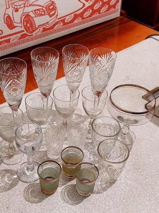 Хрустальные качественные фужеры, рюмочки, стаканчики
