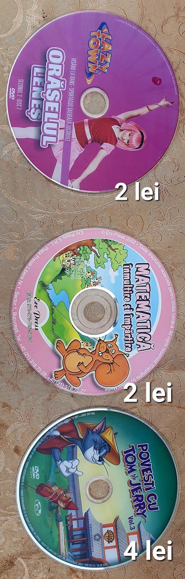 Dvd cu Ștrumfii (5 buc.) + casete audio vechi