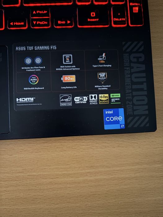 ASUS-TUF 15.6” Gaming Laptop i7 16 GB RAM NVIDIA GeForce RTX 4070 1TB