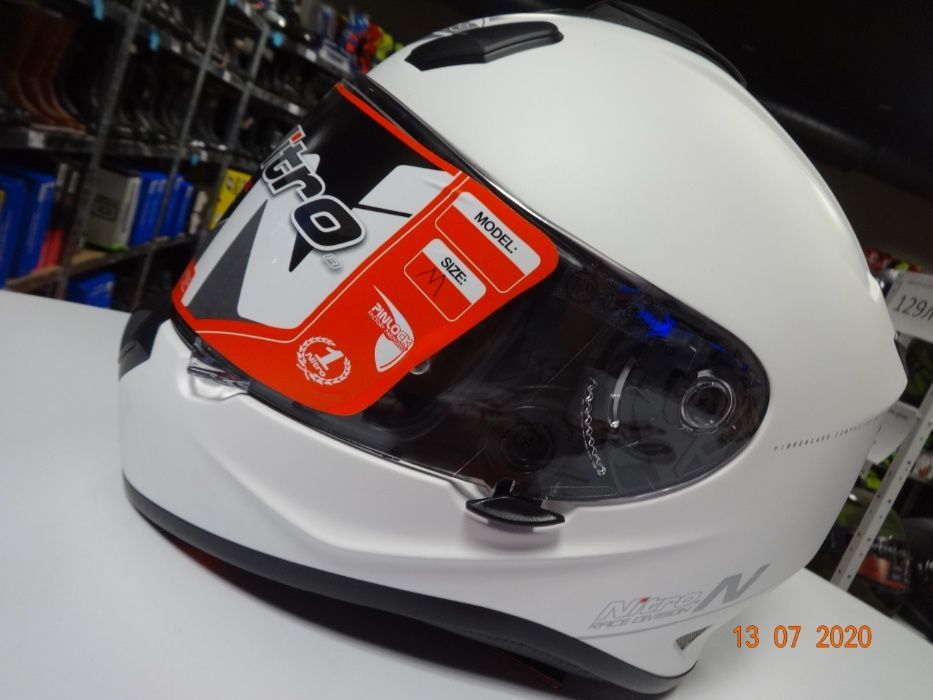 ШОК ЦЕНА! Kаска nitro n3100 rival white нова мото каска шлем s m l x