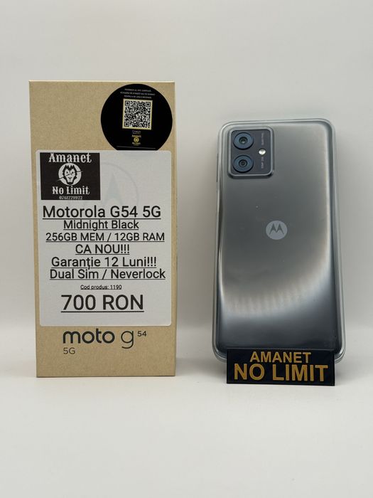 Motorola G54 5G Grey 256GB/12Gb RAM Garantie 12 Luni , AMANET NO LIMIT
