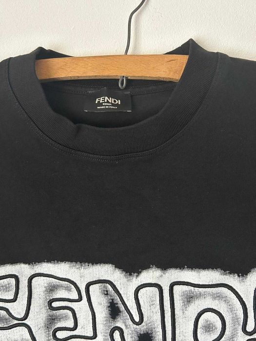 Tricou Fendi, Marimea M ( Oversized ) , stare 9.5/10, Black