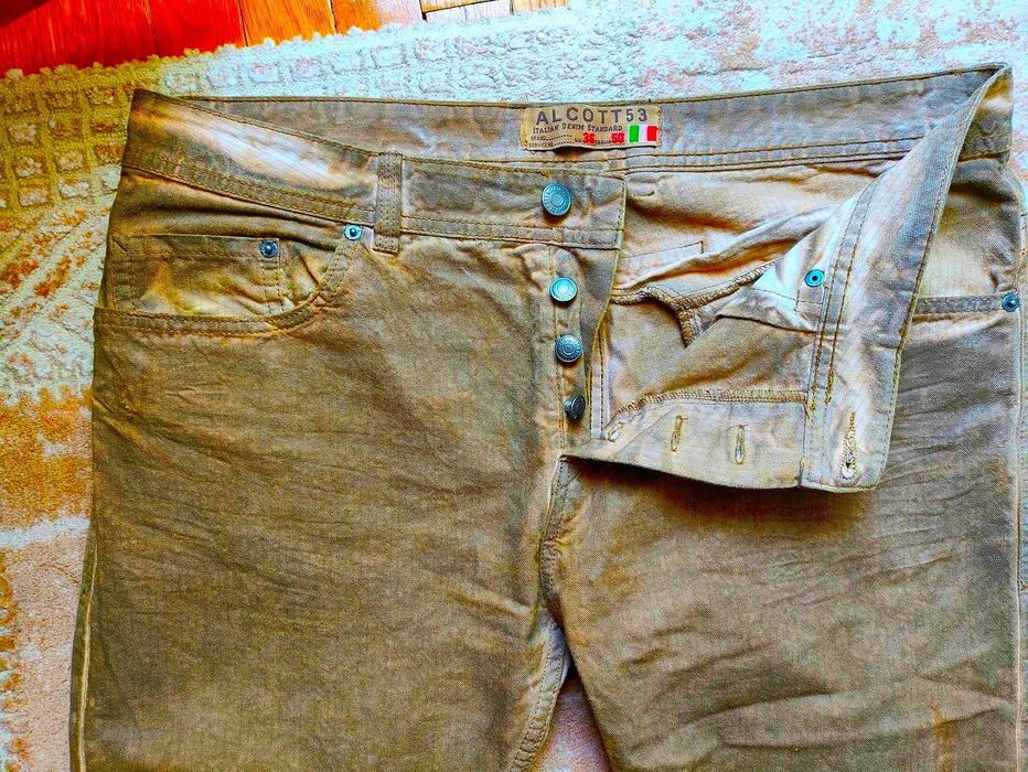 Италиански дънки Alcott 53, слим, № 36 (L), шоколадов цвят