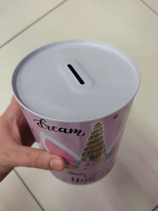 Pușculiță metalică unicorn.