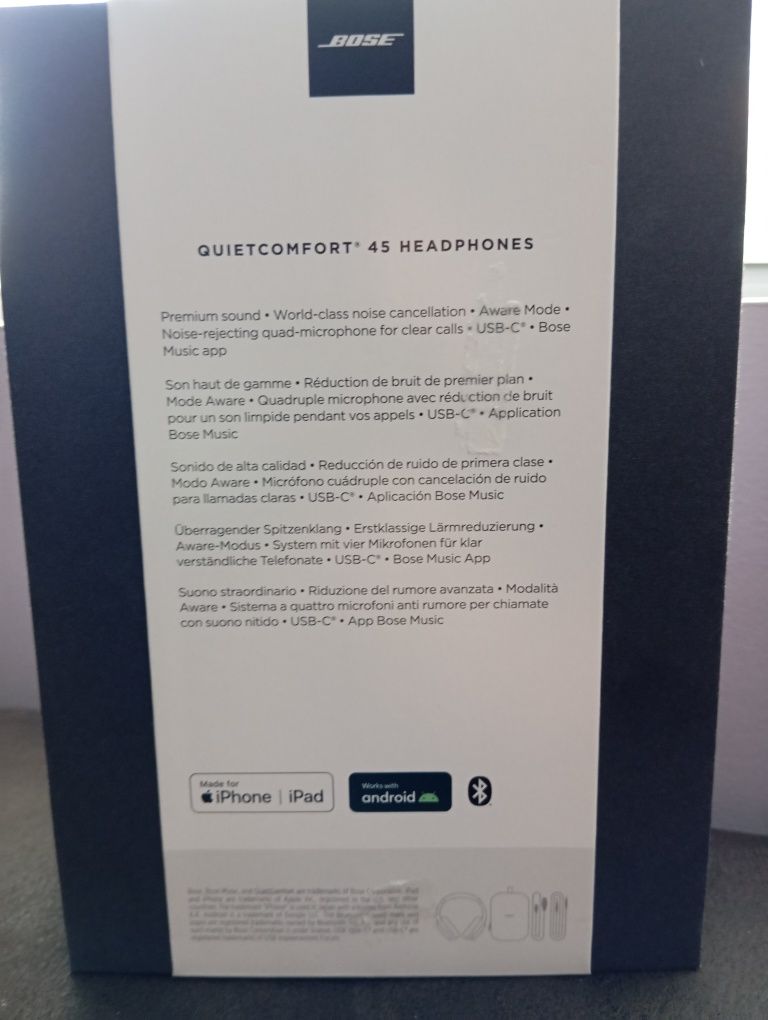 Слушалки Bose Quietcomfort 45-Нови!