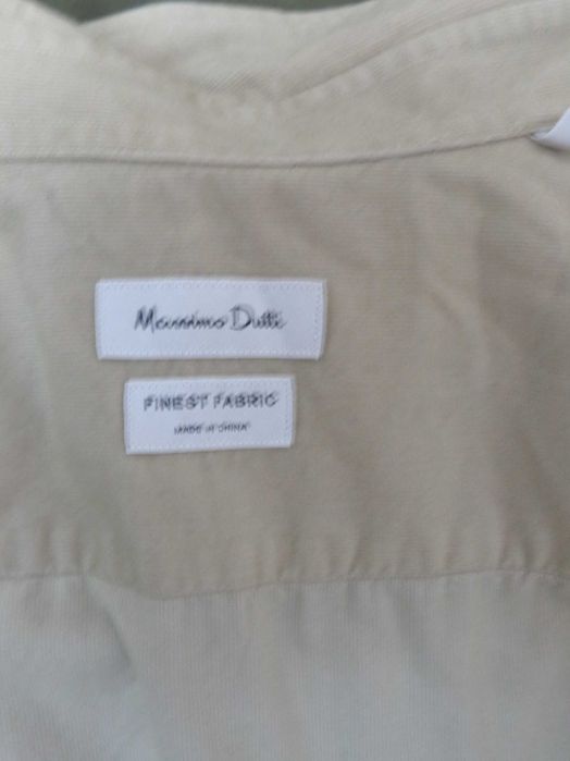 Camasa Massimo Dutti bej catifea reiata marimea L