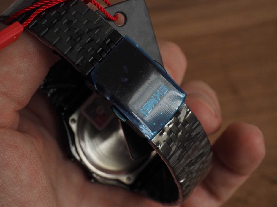 Ceas electronic SKMEI 2465 (Casio), 36 mm, nou, negru, ilumin., retro