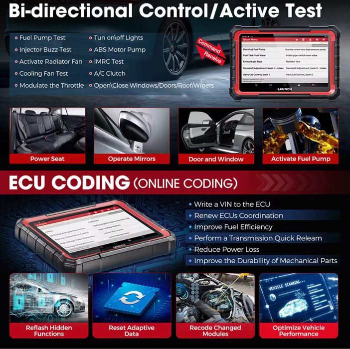 Tester/Diagnoza Launch x431 PRO ELITE cu CANFD&DOIP 2025 Turisme 12V