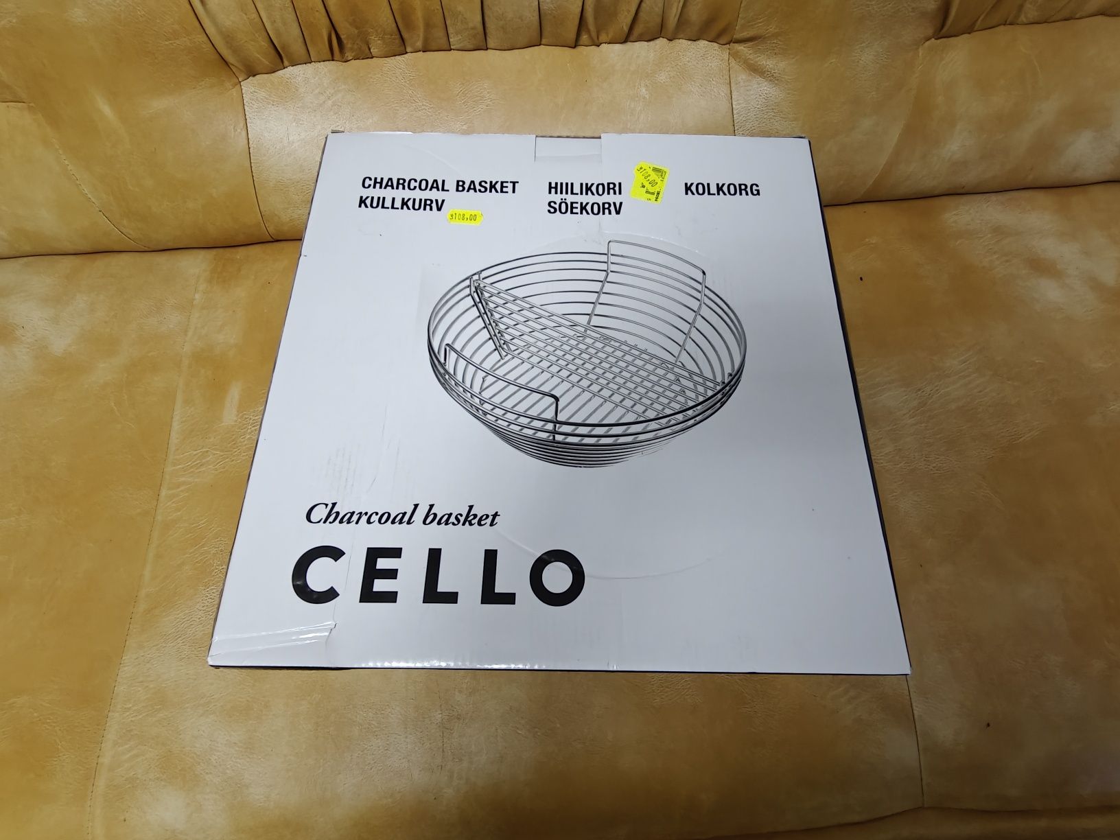 Coș inox pentru cărbuni sau fructe
