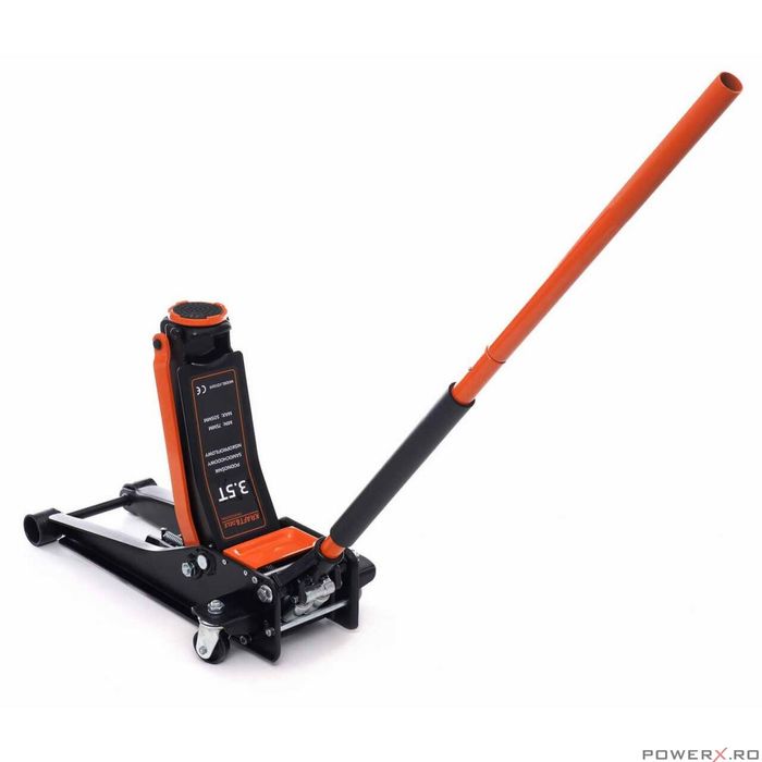 Cric hidraulic tip crocodil 3.5 tone, cu roti, 75-505 mm, 2 cilindrii,