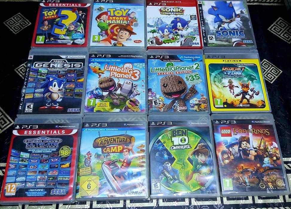 Sonic/Spiderman/Dragon B/M Kombat/Diablo/Ice Age/G Force Playstation 3
