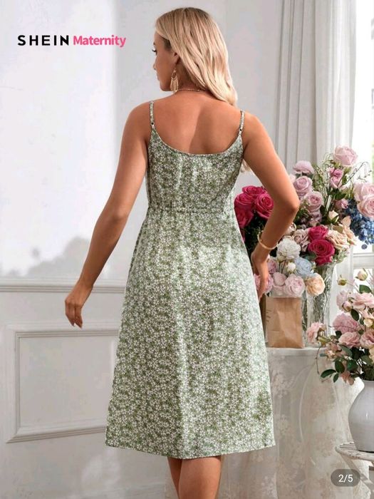 Зелена рокля за бременни