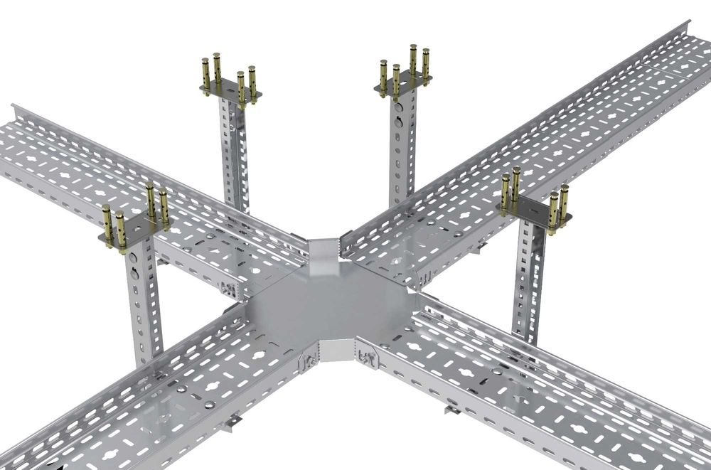 Перфорированный кабельный лоток H:50 W:400 Т:1 / L:3000