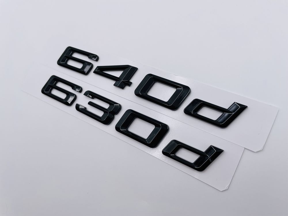 Emblema BMW Motorizare Seria 6 diesel negru