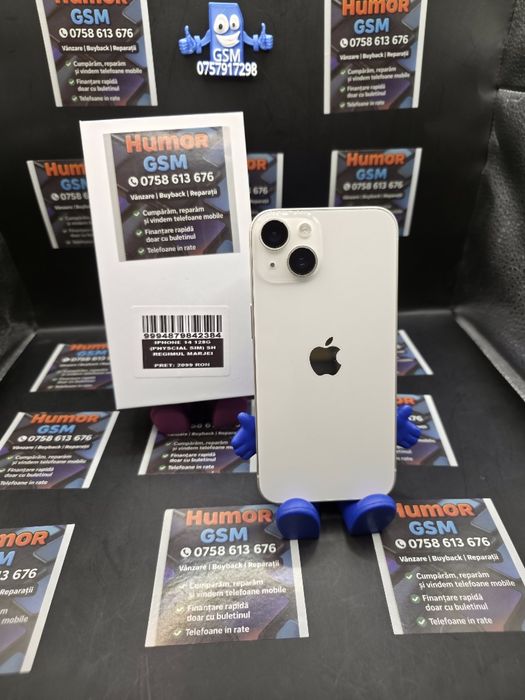 iPhone 14 / White / 128GB / 100% / Garantie / Posibilitate Rate