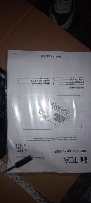 Toa PA Amplifier Model A-1031