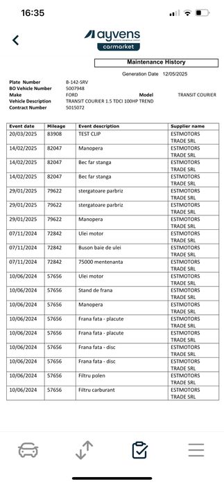 Vand ford transit  curier custom