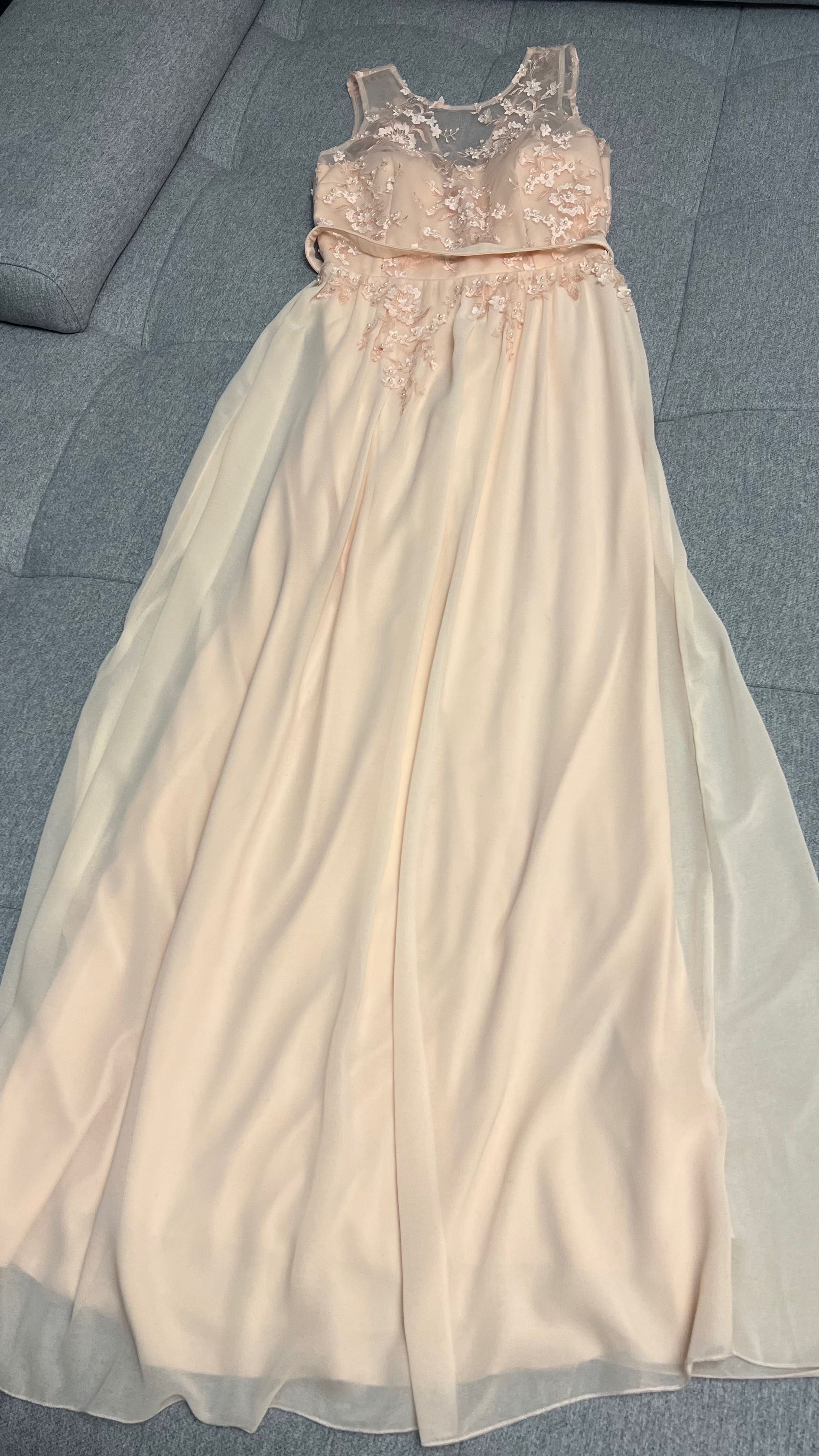 Официална светло розова рокля