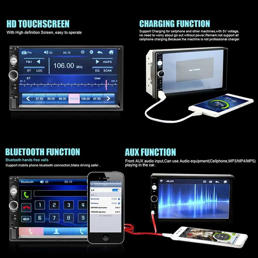 Mp3 USB 2DIN radio auto Opel Audi Volkswagen Skoda Seat bluetooth