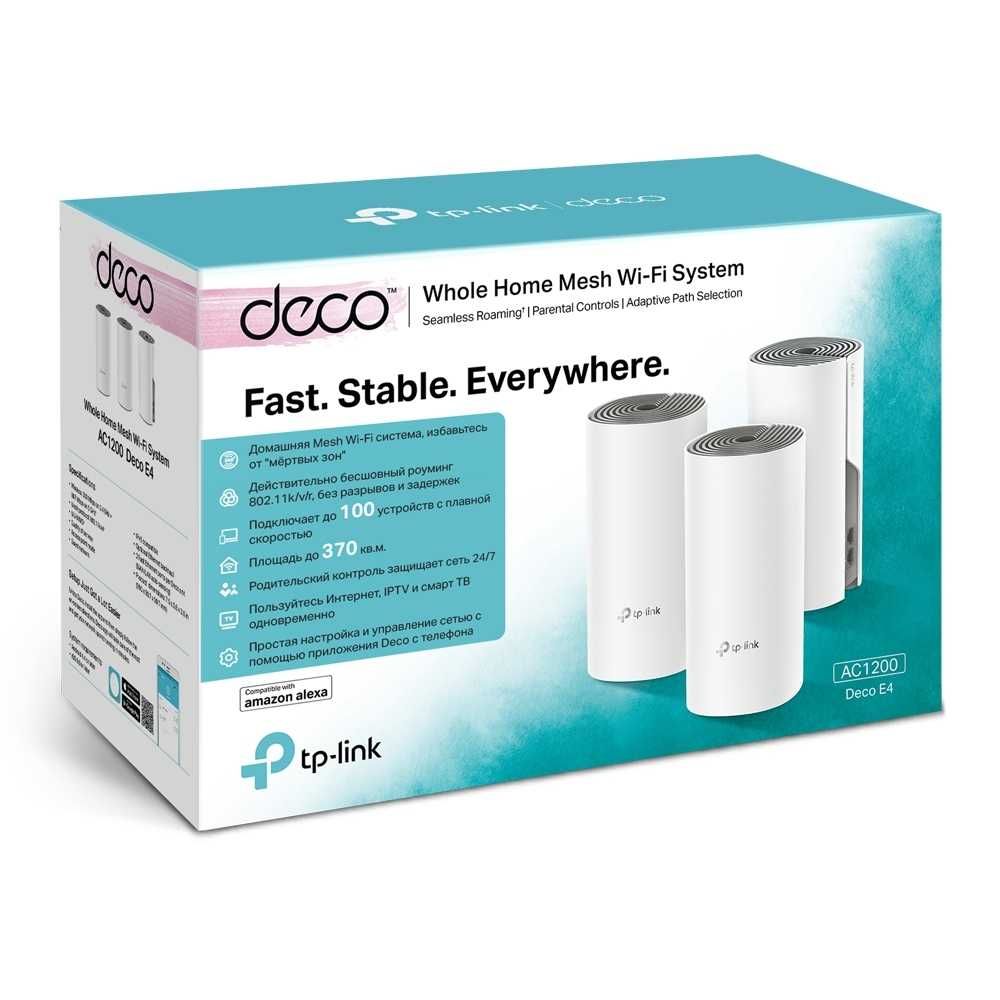 Wi-Fi Роутер AC1200 TP-link  Deco E4(3-Pack)