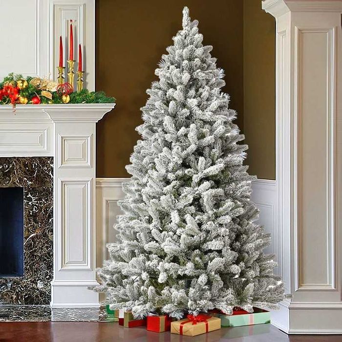 Brad de Crăciun 1,8 m cu Efect de Zăpadă + Lămpi LED