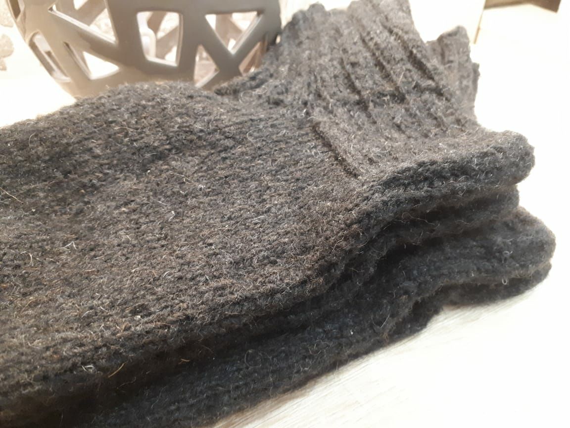 Вязанные тёплые шерстяные носки