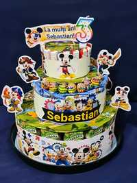 Tort din dulciuri ambalate Mickey Mouse ideal pt gradinita/cresa