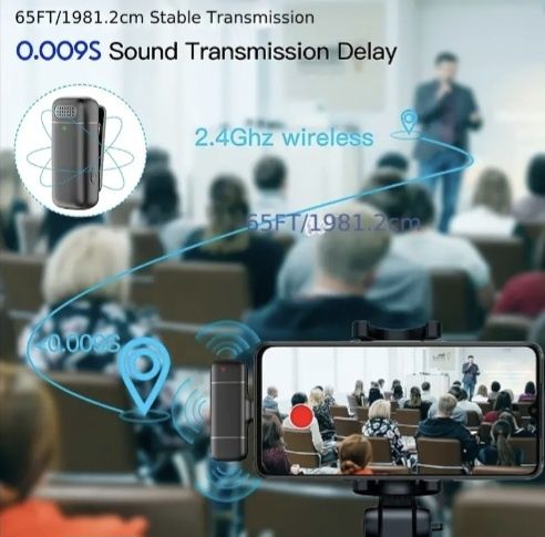 microfon lavalieră wireless pentru telefon