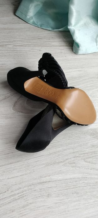 Sandale MIDAS, negru, piele și mătase